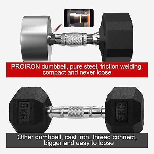 PROIRON Rubber Dumbbells