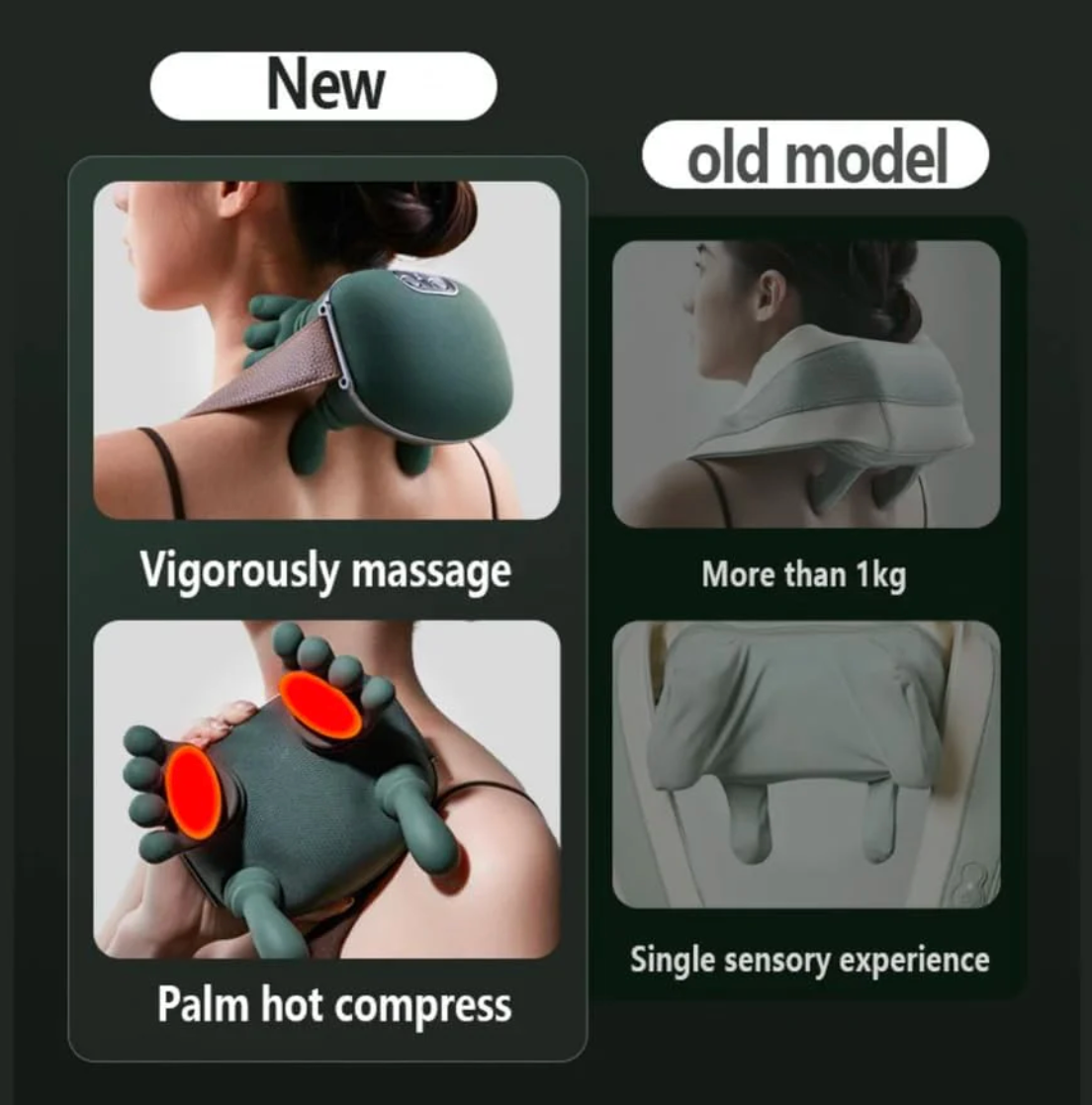 Healium Heated Massager, Deep tissue 4D with Human Hand stimulation